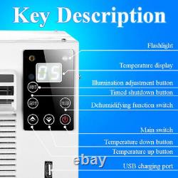 1100W 3754BTU Window Desk Air Conditioner Cooler Heater Time + Exhuast Pipe