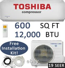 12000 BTU 19 SEER Ductless Mini Split Air Conditioner Heat Pump, Ceiling Casette