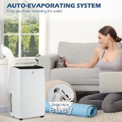 14,000 BTU Portable Air Conditioner Unit with Remote, 24H Timer, 40m