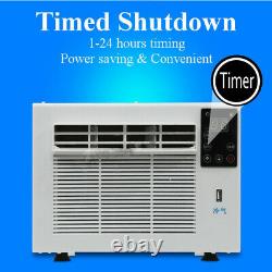 3754BTU 1100W Wall Mini Air Conditioner Cool/Heat Timer Wall Refrigerated&Pipe