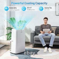 3 In 1 Mobile Air Conditioner Portable Air Cooler 24H Timer Remote Control 28 m²