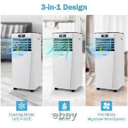 3-in-1 7000BTU Air Conditioner Air Cooling Fan Dehumidifier with Remote Control