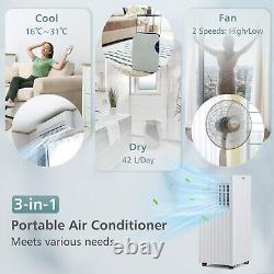 4-in-1 9000BTU Portable Air Conditioner Air Cooler Fan Dehumidifier AC Unit