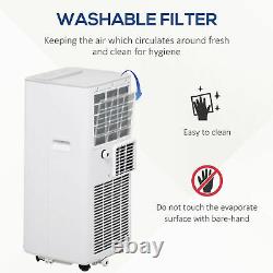 5000BTU Portable Air Conditioner 4 Modes LED Display 24 Timer Home Office White