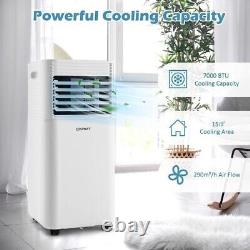 7000 BTU Portable Air Conditioner with 2 Wind Speeds and Timer