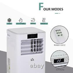 8000BTU Portable Air Conditioner 4 Modes LED Display 24 Timer Home Office White