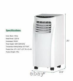 8000 BTU Portable Air Conditioner & Dehumidifier Function Remote with Window Kit
