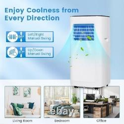 8000 BTU Portable Air Conditioner with Dehumidifier Fan and Sleep Mode
