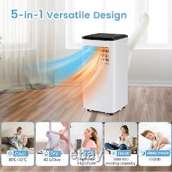 9000 BTU 4-In-1 Portable Air Conditioner with App Control and Sleep Mode