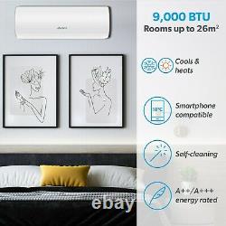 9000 BTU WIFI Smart A+++ easy-fit DC Inverter Wall Split Air Conditioner with He
