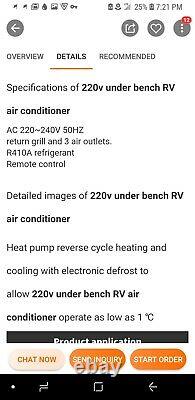 9k btu 220v under bench rv air conditioner self contained camper ac