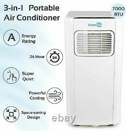Air Conditioner 7000-9000 BTU Homiu Timer 3Mode Portable Aircon Cooling 24hr Fan