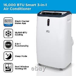 BLACK+DECKER Air Conditioner 16000BTU 3-in-1 Smart, Dehumidifier, 24H Timer, RC