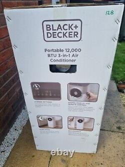 BLACK+DECKER BXAC40008GB 12,000 BTU Portable 3-in-1 Air Conditioner, Dehumidifie