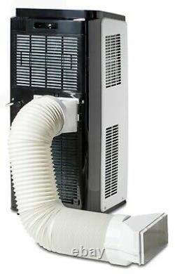 BLU12 12,000 BTU Portable Air Conditioning Unit with Window Kit Black + White
