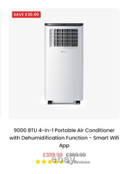 Beat the Heat! 9000 BTU 4-in-1 Portable Air Conditioner with Window Kit