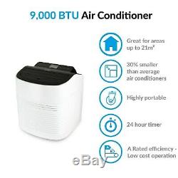 Compact Power 9000BTU Portable Air Conditioner Small for Home, Office & Caravan