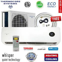 Ductless Mini Split Air Conditioner Inverter Heat Pump 17-19 SEER with install kit