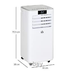 HOMCOM 10000 BTU Mobile Air Conditioner Indoor Portable AC Unit with RC, White