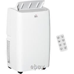 HOMCOM 12000 BTU Portable Air Conditioner Dehumidifier with Remote Timer White