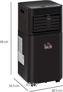 HOMCOM 9000 BTU 4-In-1 Compact Portable Mobile Air Conditioner Black