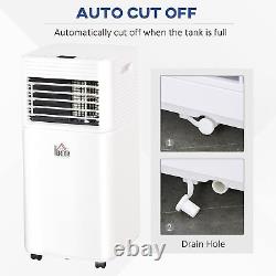 HOMCOM 9000 BTU Portable Air Conditioner for Cooling Dehumidifier Fan White