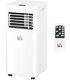 Homcom Mobile 10000 Btu Air Conditioner White With Remote Control Cooling 1114w