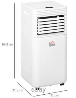 HOMCOM Mobile 10000 BTU Air Conditioner White With Remote Control Cooling 1114W