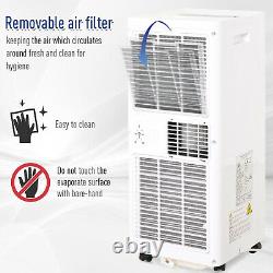 HOMCOM Mobile Air Conditioner With RC Cooling Sleeping Mode Portable White 1080W