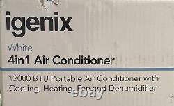 Igenix 4 in 1 Portable Air Conditioner 12000 BTU White