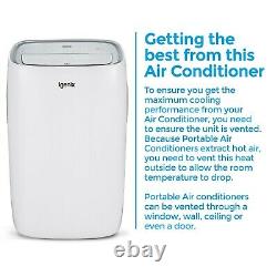 Igenix IG9919 Portable Air Conditioner with Dehumidifier, 9000 BTU, White
