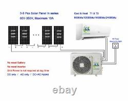 JNTECH 18000BTU Solar ACDC Inverter Ductless Mini Split Air Conditioner & Heater