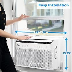 Midea U Inverter Window Air Conditioner 8,000BTU, U-Shaped AC with Open Window