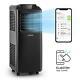 Mobile Air Conditioner Home Office Dehumidifier 9000 Btu 2.6 Kw A Remote Black