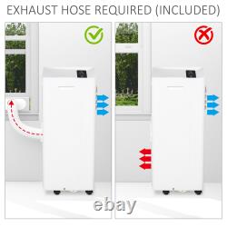 Mobile Air Conditioner Remote Control Cooling Dehumidifying Ventilating White