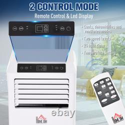 Mobile Air Conditioner With Remote Control Cooling Dehumidifying Ventilating White