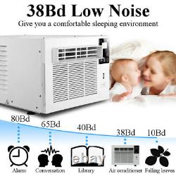 Portable 1100W Window Wall Air Conditioner Refrigerated Cooling Heating Remote