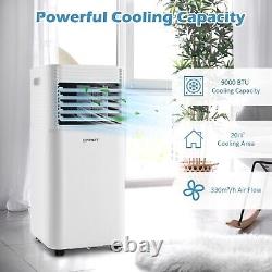 Portable 9000BTU Air Conditioner 3-in-1 Air Cooler with Sleep Mode Remote Control