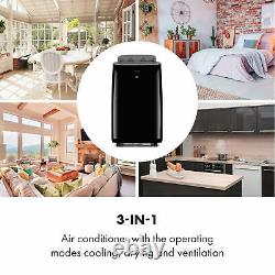 Portable Air Conditioner Dehumidifier Fan Cooling Room 14000 BTU Remote Black