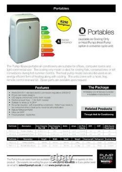 Portable Hot and Cold Air Conditioner Commercial Grade Remote Control 12,000Btu