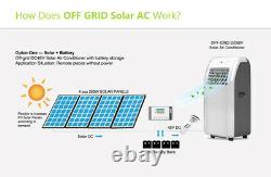 Portable Solar air conditioner off grid system back up time 8 Hours