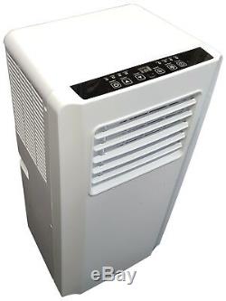 Prem-i-air 9000 BTU Per Hour Mobile Portable Air Conditioner With Remote Control and Programmable 24 Hour Timer plus 2 fan speeds an automatic diagnosis function and over-cold prevention function 