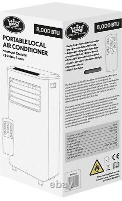 Prem-I-Air EH1922 8000 BTU Portable Air Conditioner and Remote Control White
