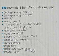 Princess 7k 3 in 1 Air Conditioning Unit Model No 352101 7000 BTU Portable