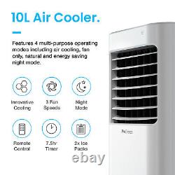Pro Breeze 10L Portable Air Cooler with 4 Operational Modes and 3 fan Speeds