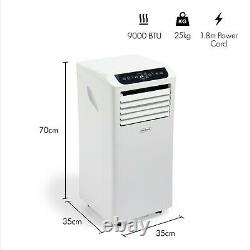 VonHaus 4-in-1 Air Conditioner with Remote Control 9000BTU Air Cooler