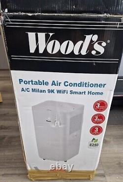Wood's Milan 9K BTU WiFi Portable Air Conditioner Boxed With Accessories