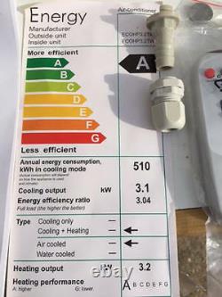 10 500 Btu Climatiseur Monobloc Unit Heat / Cool A+ Plug In