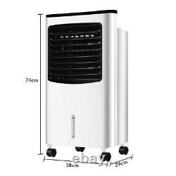 4-en-1 Refroidisseur D'air Par Évaporation 3 Modes Ventilateur Refroidisseur Ventilateur Humidificateur 8l Réservoir D'eau
