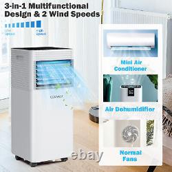 7000 Btu Climatiseur Portable 3-en-1 Refroidisseur D'air Avec Ventilateur Et Mode Déshumidificateur